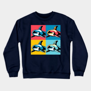 Pop Vaquitas Art - Trendy Marine Life Crewneck Sweatshirt